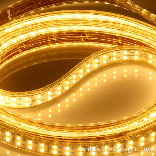 220V SMD 5050 RGB LED Strip Light, 96 Leds, PVC Cover, Waterproof IP65, Flexible